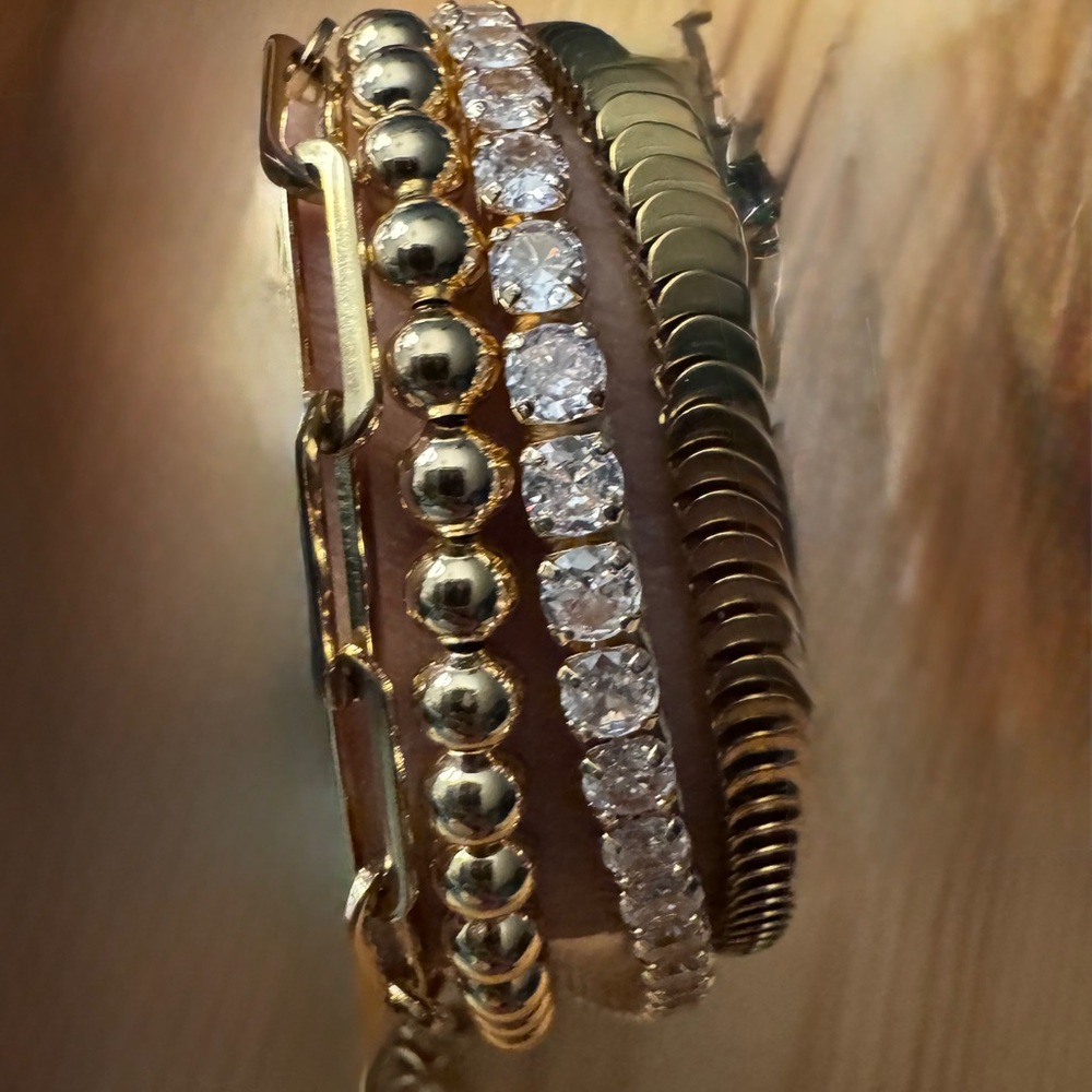 💕 Four Gold and Silver Bracelet Set